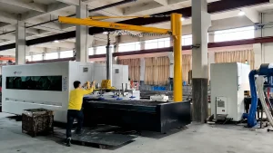 4000mm Pillar Jib Crane with Pneumatic Sheet Vacuum Lifter