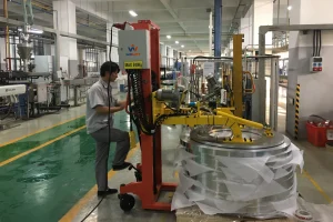 Aluminum coil vacuum lifting trolley for workshop transfer and feeding