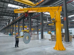 Custom pillar mounted jib crane material selection