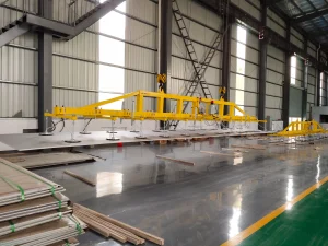 Electric vacuum lifter for steel service center plate handling