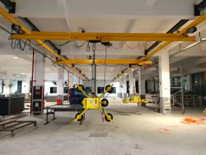 Overhead bridge crane with manual or electric hoist