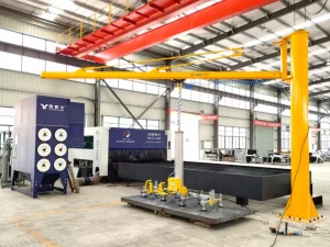 Pillar mounted jib crane with customized arm length