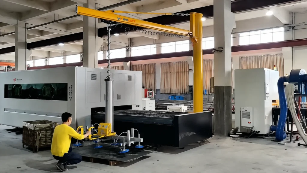 WOLIFT Pneumatic Vacuum Lifting Device for Sheet Loading on 3015/4020 Laser Cutting Machines