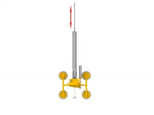 Pneumatic glass lifter with fast cylinder lifting