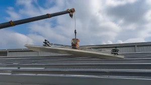 Roof panel vacuum lifter with 0-25 degree roof panel tilting