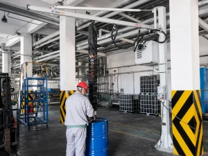 Vacuum tube lifter for paint pail handling