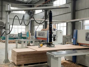 Vacuum tube lifter for wood board stacking and destacking