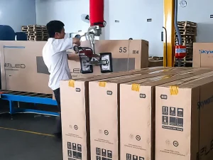 WOLIFT Tube Lifter for TV Carton Handling & Palletizing