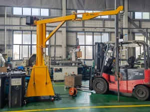 WOLIFT column mounted jib crane for custom workstation lifting
