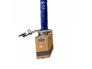WOLIFT lifter picking up a sealed paper carton