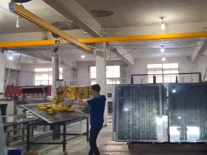WOLIFT glass vacuum suction lifter for waterjet cutting loading and unloading