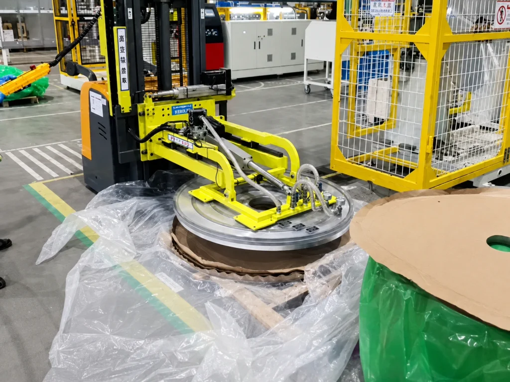 WOLIFT Coil Vacuum Lifter for Aluminum Coil Loading at an Uncoiler Station
