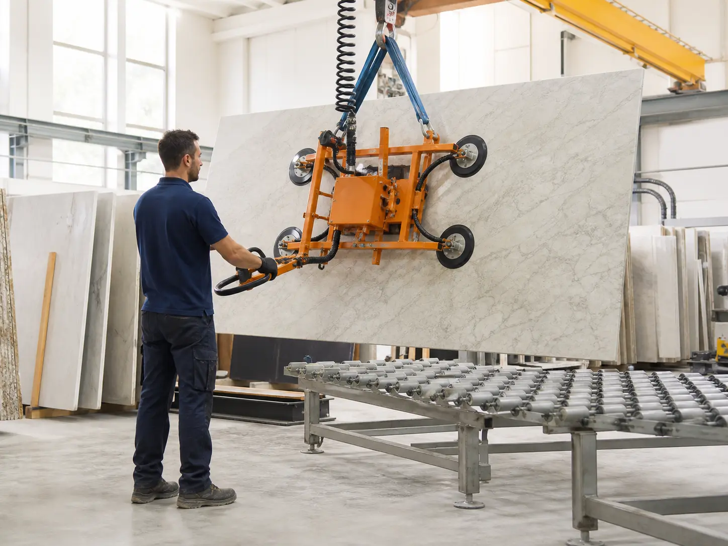 Stone & Tile Handling Vacuum Handling Application Case